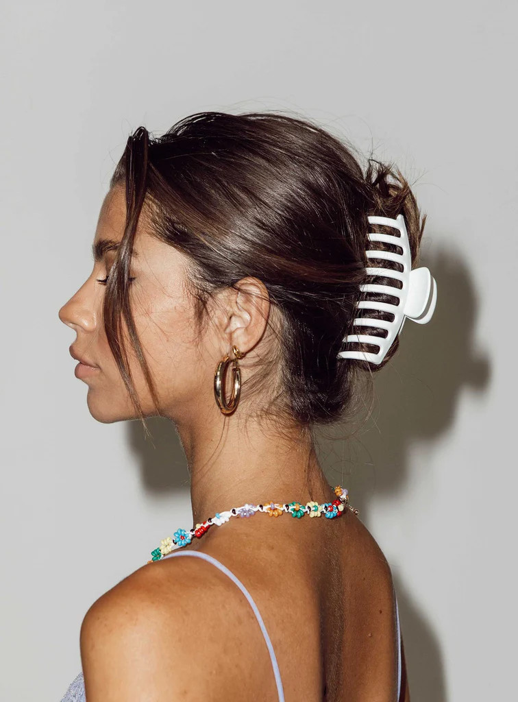 Watch Me Hair Clip White | Princess Polly US