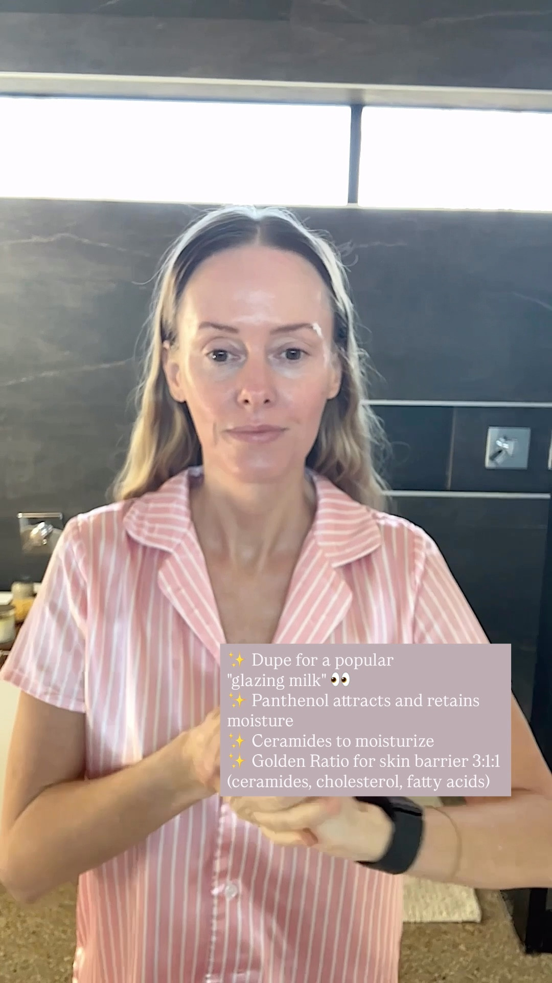 This dupe for the viral “glazing milk” is a skincare staple and on sale! It’s a thick milky essence that has panthenol to attract and retain moisture. It also has the Golden Ration of 3:1:1 (ceramides, cholesterol, fatty acids) for skin barrier support. 

Self care, pajamas, matching pajama set, morning routine

#LTKSaleAlert #LTKselfcare #LTKmorningroutine