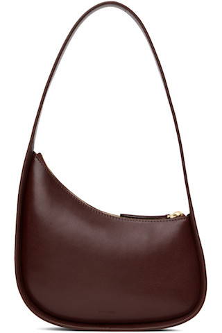 Burgundy Half Moon Bag | SSENSE