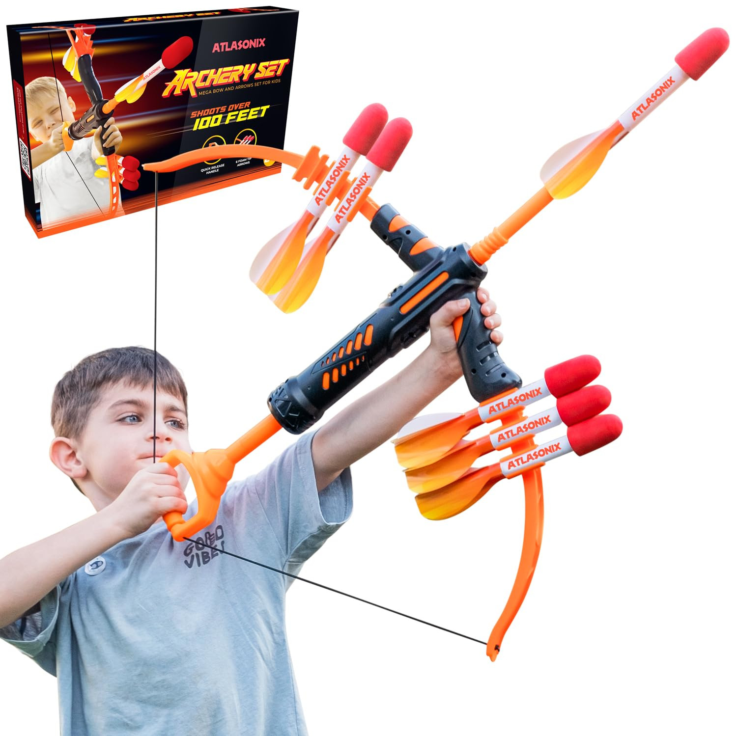 Bow and Arrow Outdoor Archery Shooting Toy for Boys and Girls Ages 4-12, Nerf Bow and Arrow Set, ... | Amazon (US)