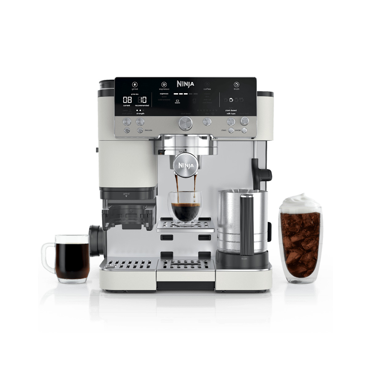 Ninja Luxe Cafe Premier Espresso Machine in Oat Milk | ES601WH | SharkNinja | SharkNinja
