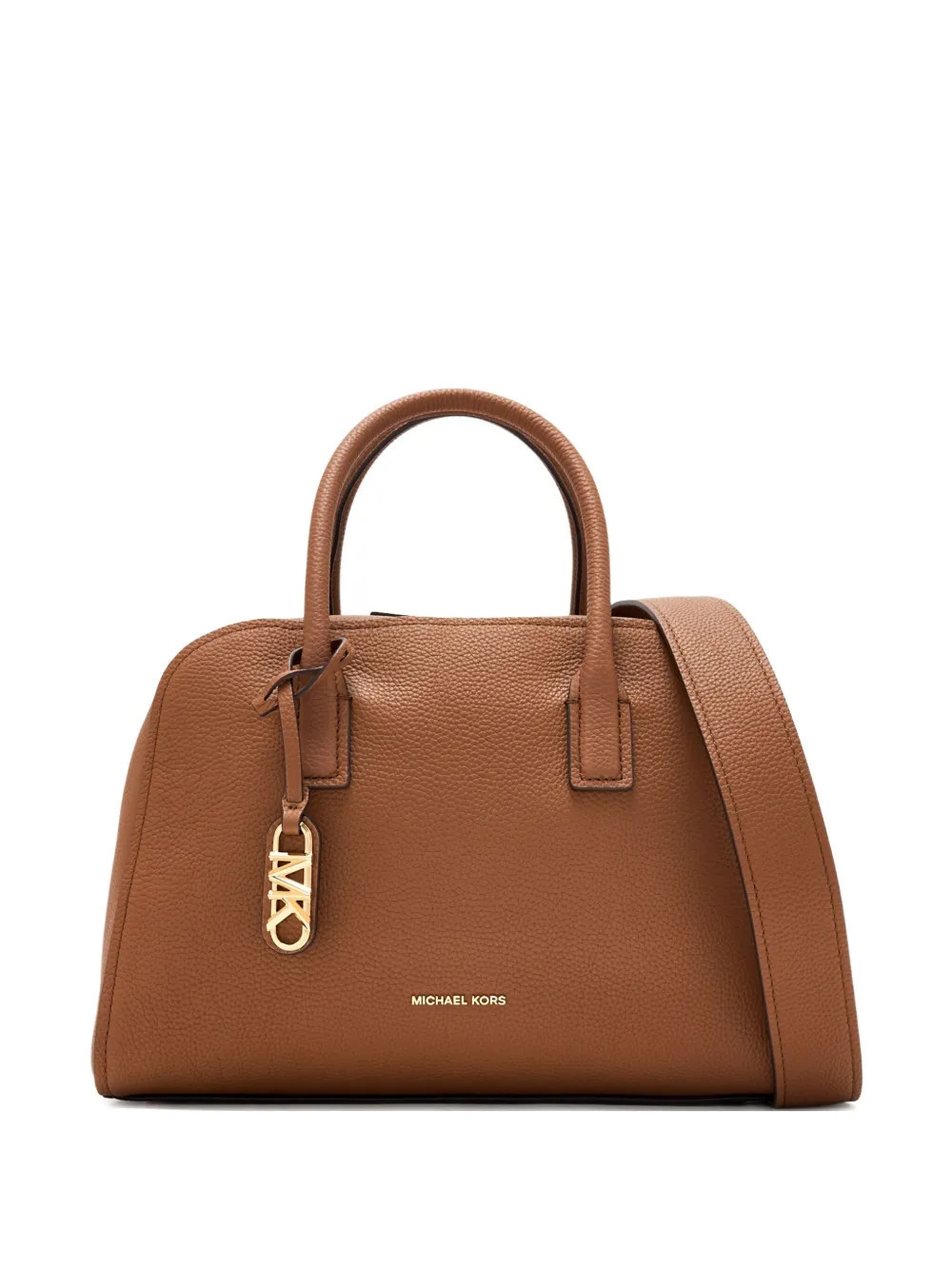 Michael Kors logo-plaque satchel - Brown | Farfetch Global
