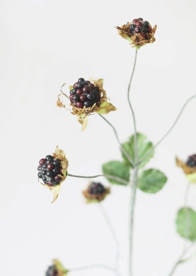 Artificial Wild Raspberry Berries in Plum 27" | Afloral (US)