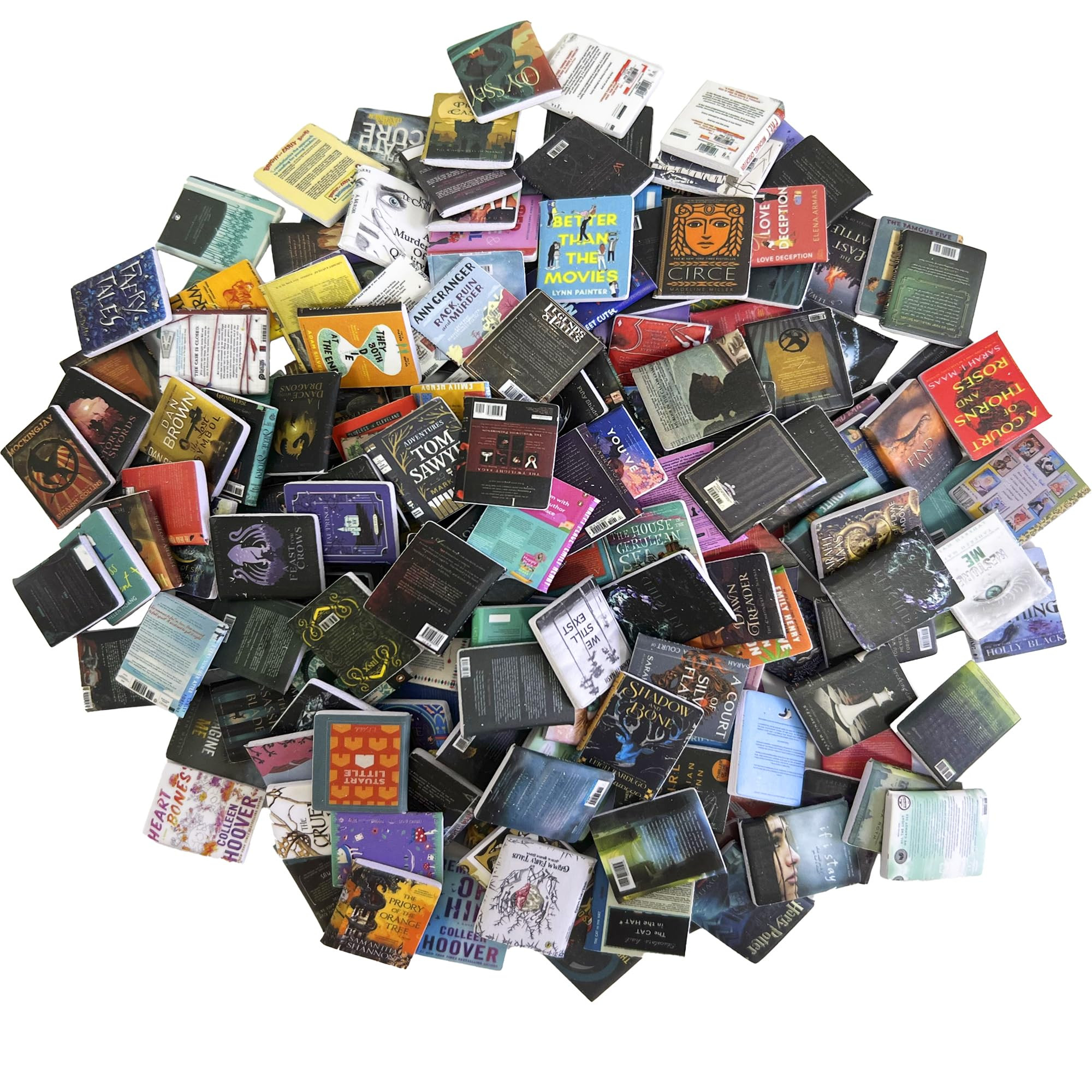 200 PCS Book Miniatures Set, Mini Books for Anxiety Bookshelf, Dollhouse Decor, DIY Crafting, Acc... | Amazon (US)