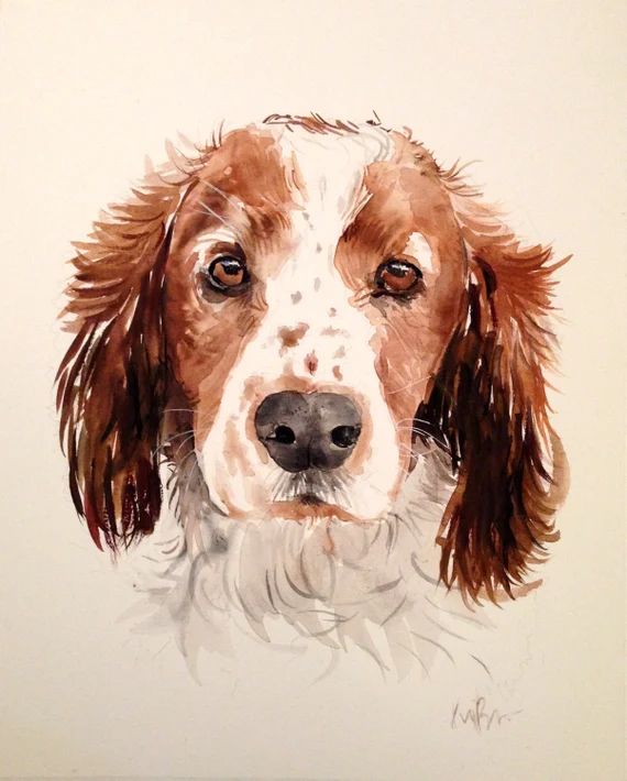 Custom pet portrait. Original watercolor painting. Dog | Etsy | Etsy (US)