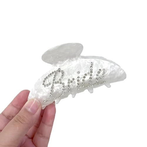 Delphinus Bride Claw Hair Clip, Rhinestone Bride Logo Hair Clip for Thick Hair Bridal Hair Accessories | Amazon (US)