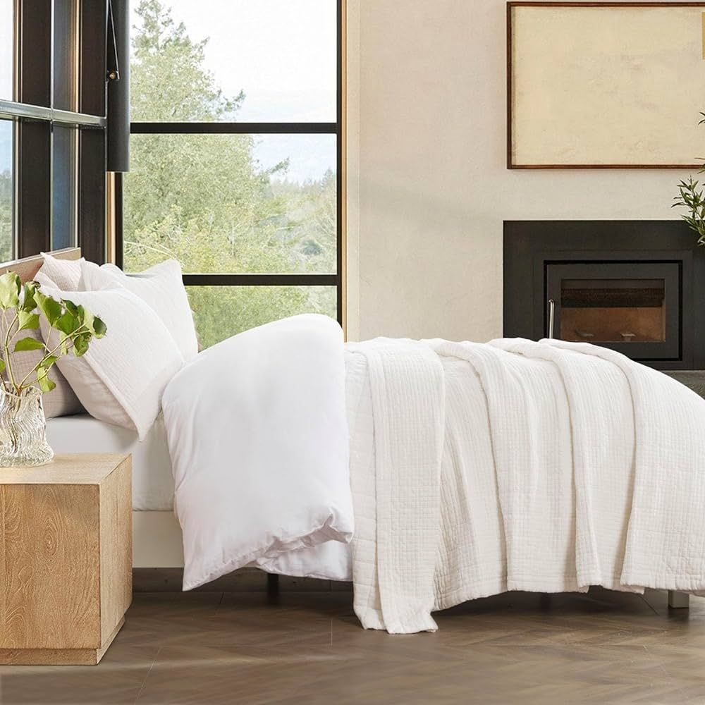 EVERGRACE Cotton Quilt Set King Size, Ultra Soft Stonewashed Oversized Bedspread Coverlet Set, Li... | Amazon (US)