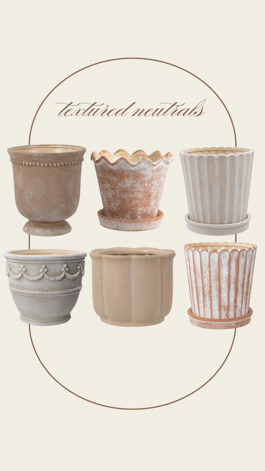 These flower pots look JUST like a pottery barn look, but under $25!! 