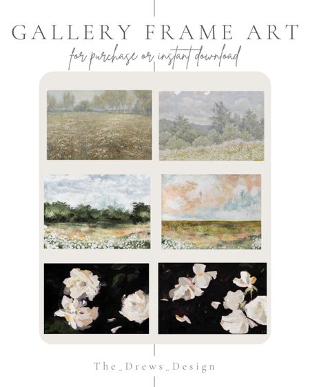 Instant download and art prints - landscape and horizontal floral, meadow, neutral, spring art. Perfect for gallery frames 

#LTKSeasonal #LTKhome #LTKFind