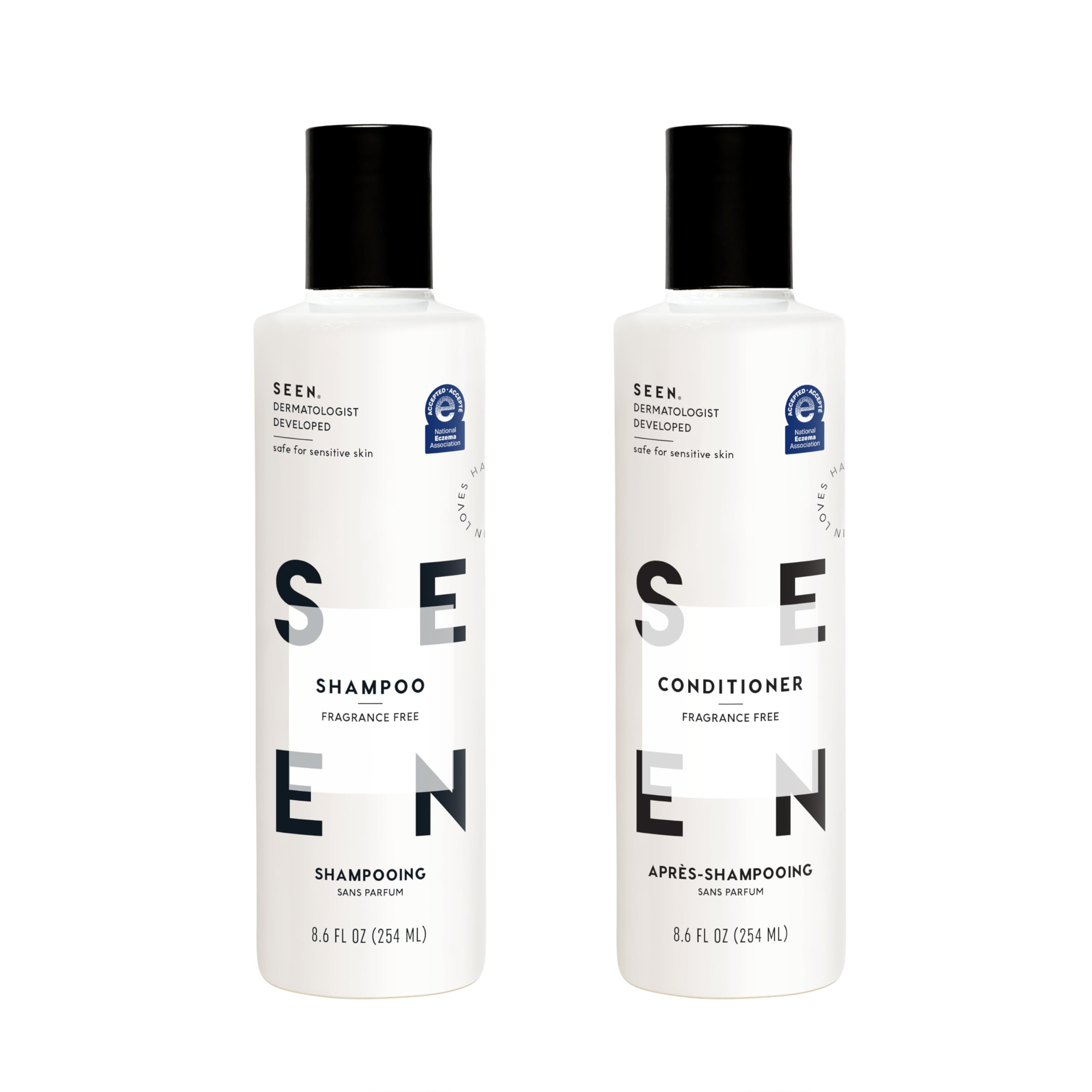 SEEN Shampoo & Conditioner Bundle, Fragrance-Free - Non-Comedogenic & Sulfate-Free Hair Care - De... | Amazon (US)