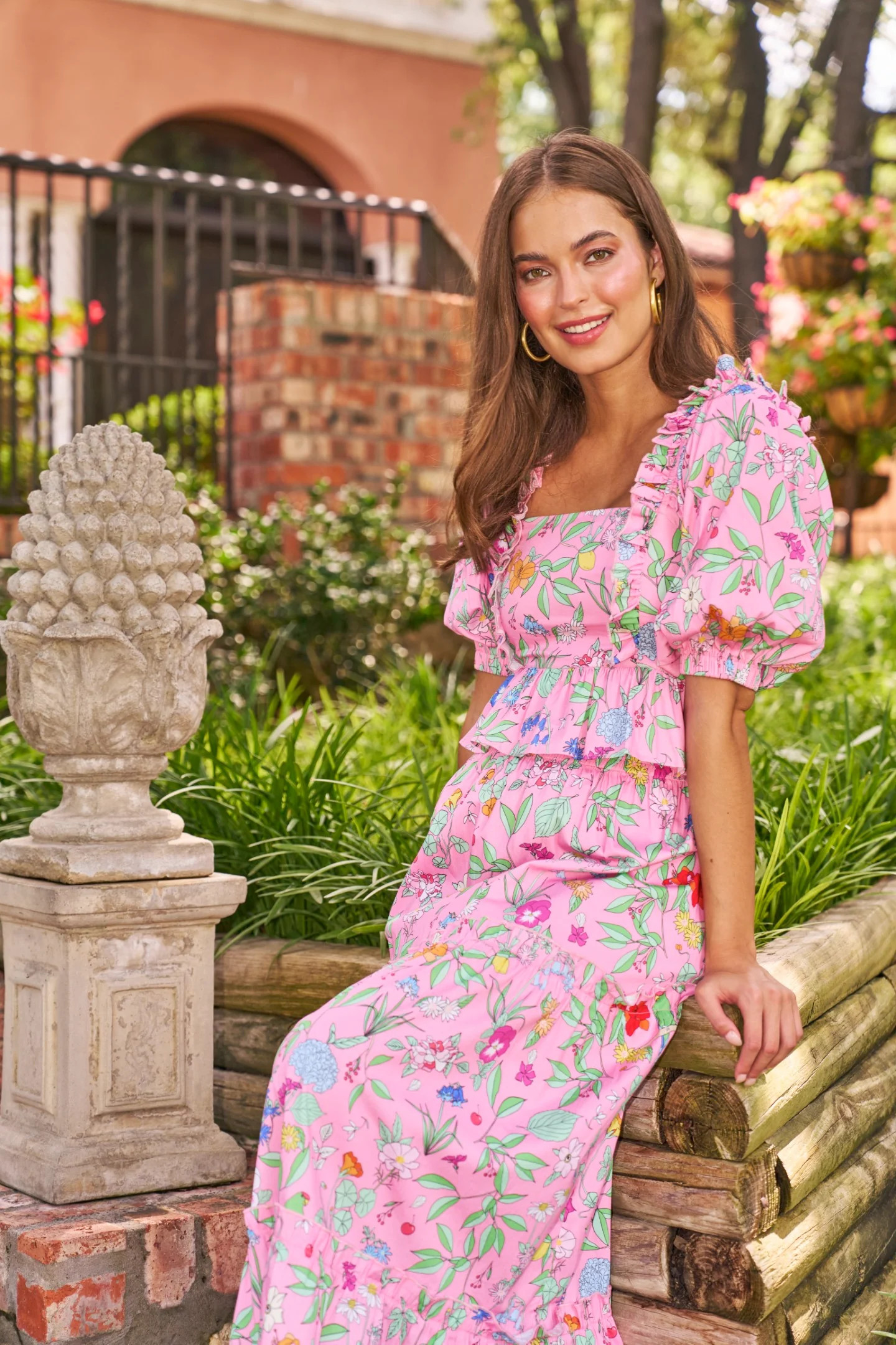 Sheridan French I Spring 2025 I Emma Blouse in Pink Wildflower | Sheridan French