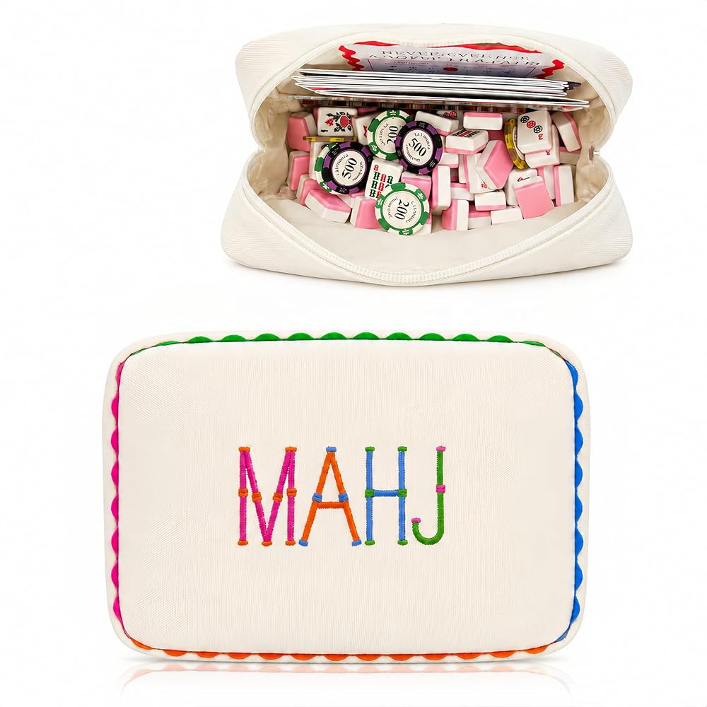 Empty Mahjong Tiles Bag with Zipper Thickened American Mahjong Rack Storage Bags Storage Pouch fo... | Amazon (US)