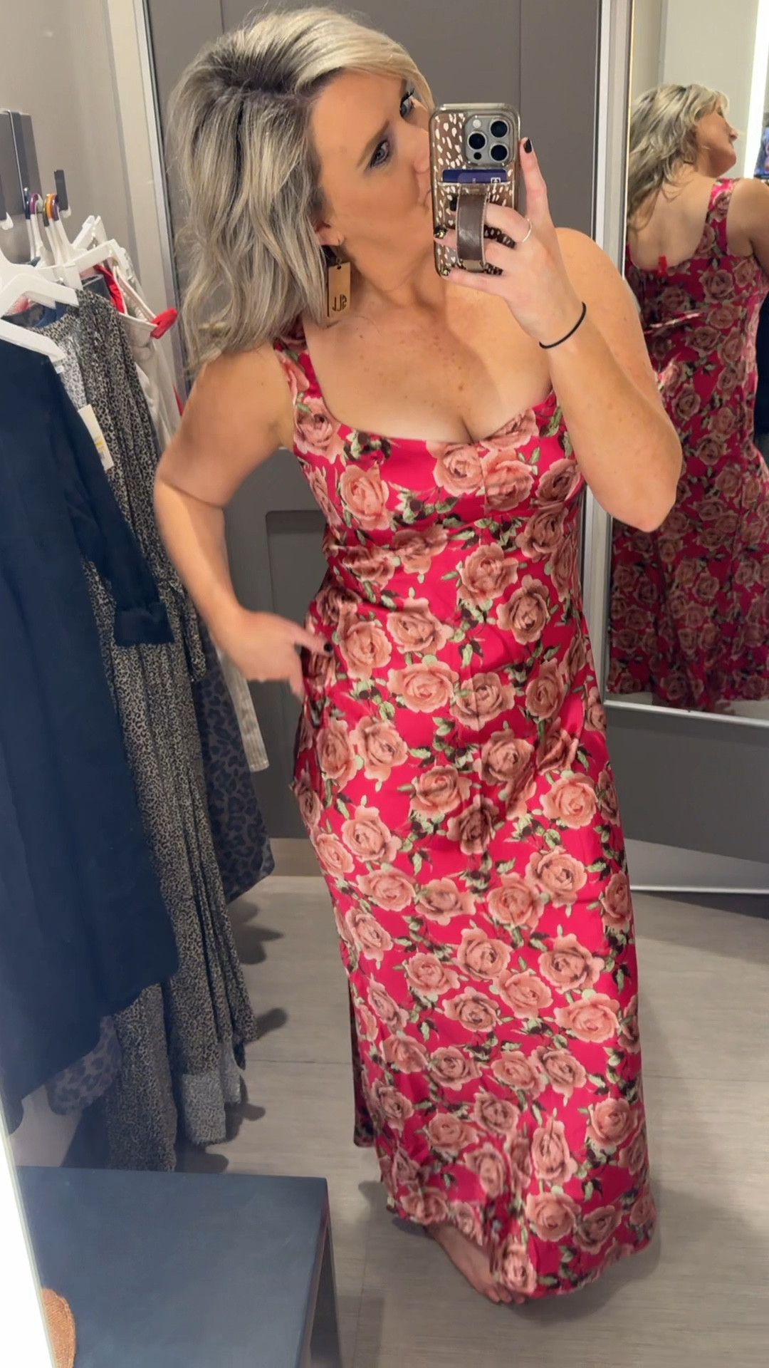 Need a Valentine’s Day dress? This Satin floral dress would be perfect for a date night out. The neckline is so flattering and the straps make are wide enough to wear a bra with. 

I did size up to a Large in this one. 

#LTKParties #LTKWatchNow #LTKSeasonal