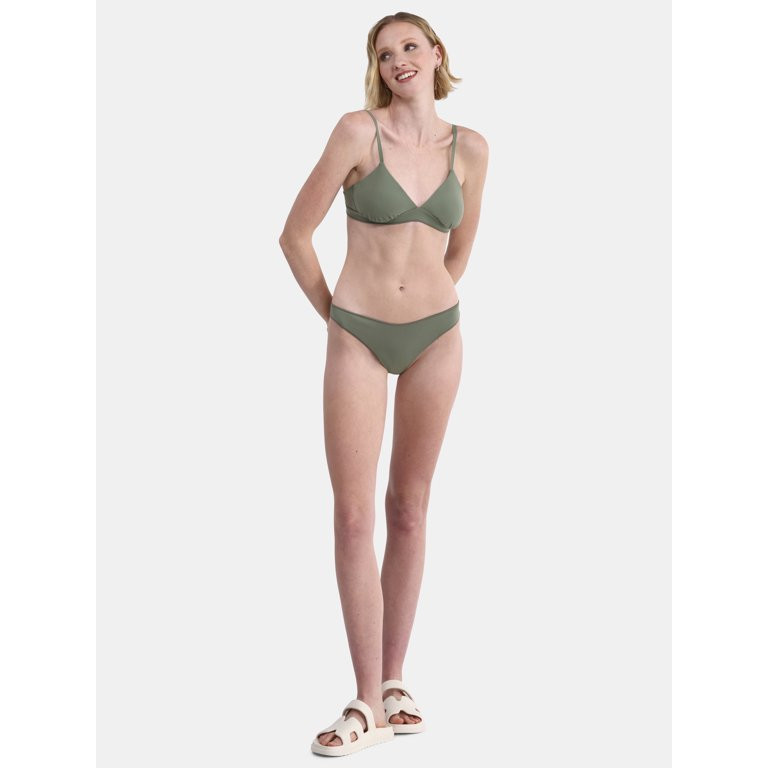 No Boundaries Sculpting Triangle Swim Top, Women's | Walmart (US)