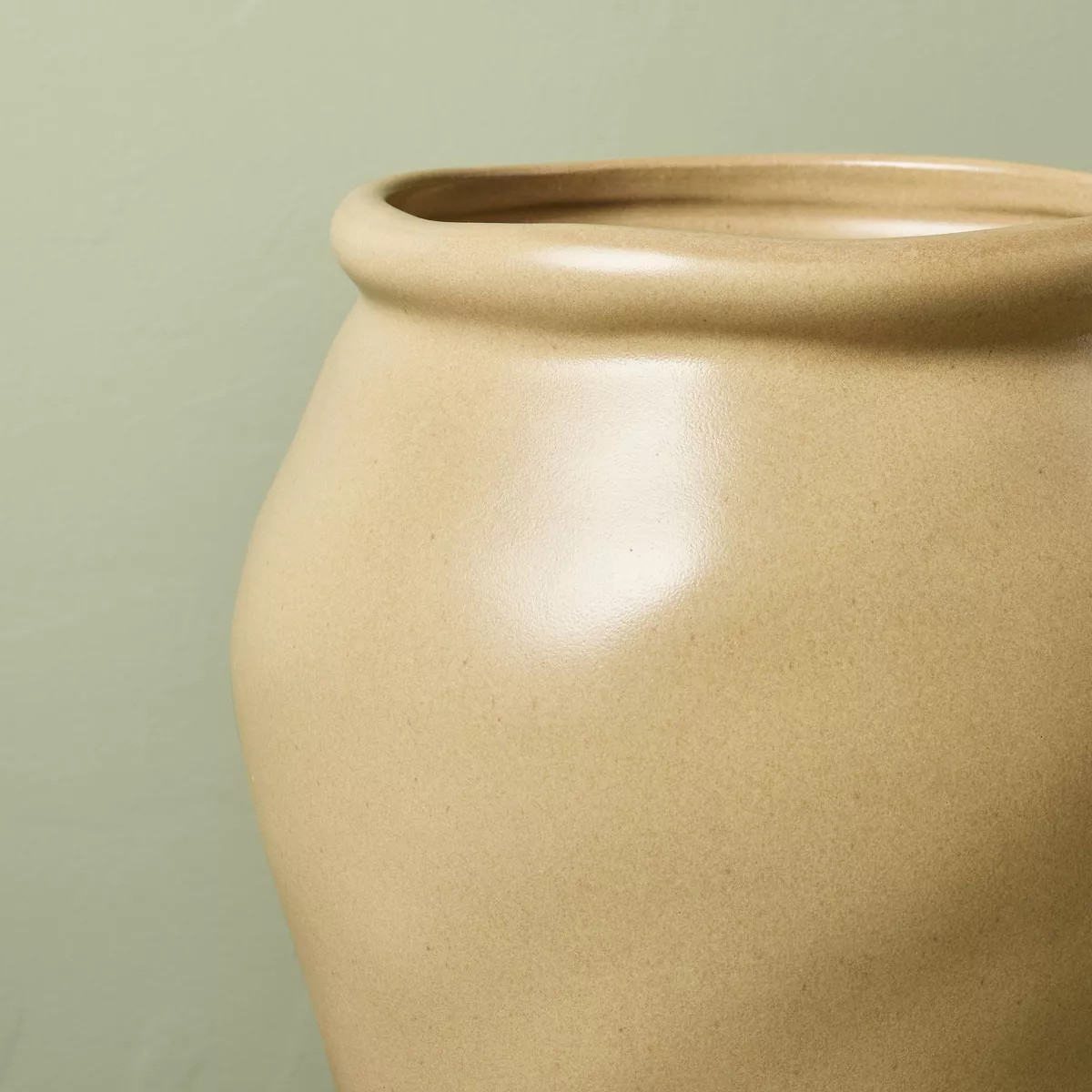10" Smooth Ceramic Urn Vase Tan - Hearth & Hand™ with Magnolia: Farmhouse Bud Vase, Watertight,... | Target