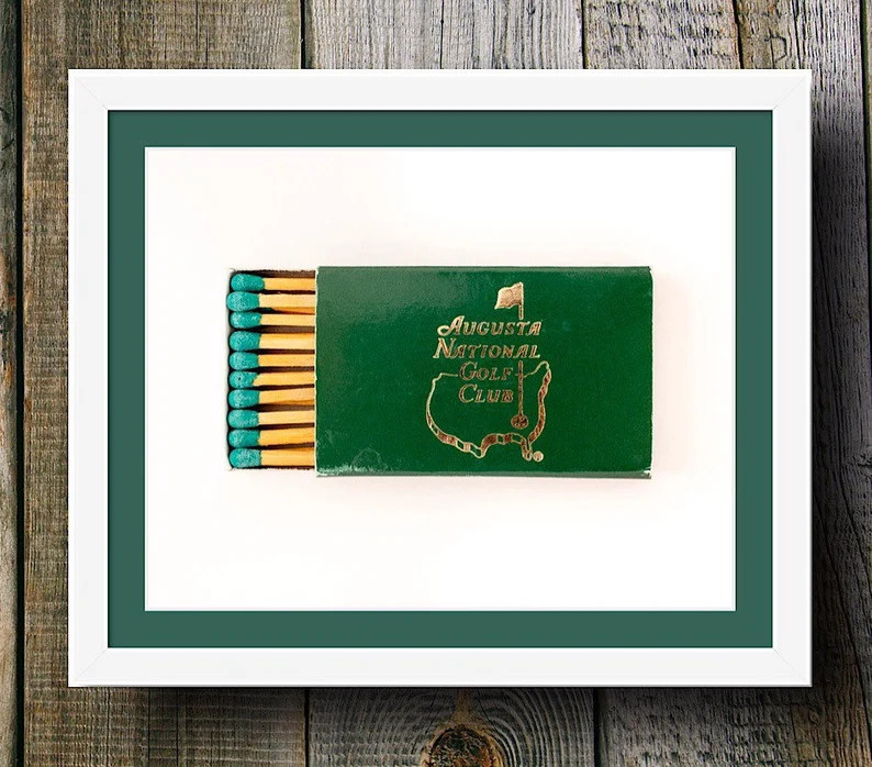 Augusta National Print Matchbook Art Custom Matted and - Etsy | Etsy (US)