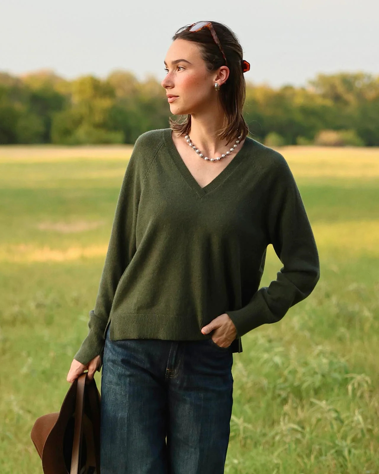 Tori Cashmere V-Neck Sweater | Splendid