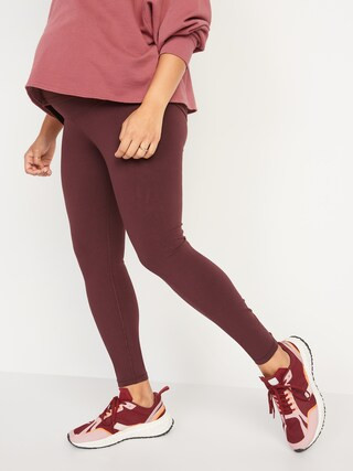 Maternity Rollover-Waist PowerChill 7/8-Length Leggings | Old Navy (US)