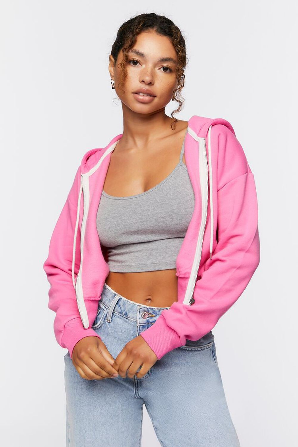 Basic Fleece Zip-Up Hoodie | Forever 21 | Forever 21 (US)
