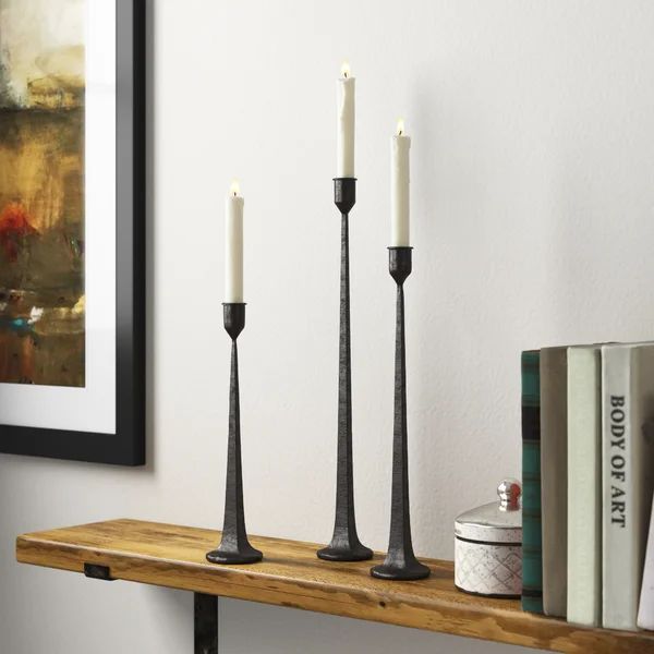 Olivarez 3 Piece Iron Tabletop Candlestick Set | Wayfair Professional