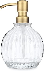 Rail19 Greyson Globe Glass Soap Dispenser with Metal Pump - Refillable Liquid Hand Soap for Bathr... | Amazon (US)