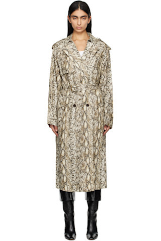 Beige Freanne Trench Coat | SSENSE