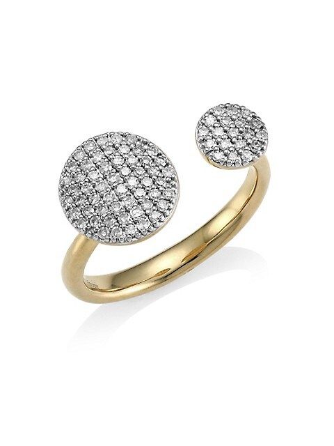 14K Yellow Gold & Diamond Double Open Infinity Ring | Saks Fifth Avenue
