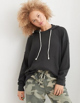 Aerie Cozy Waffle Hoodie | Aerie
