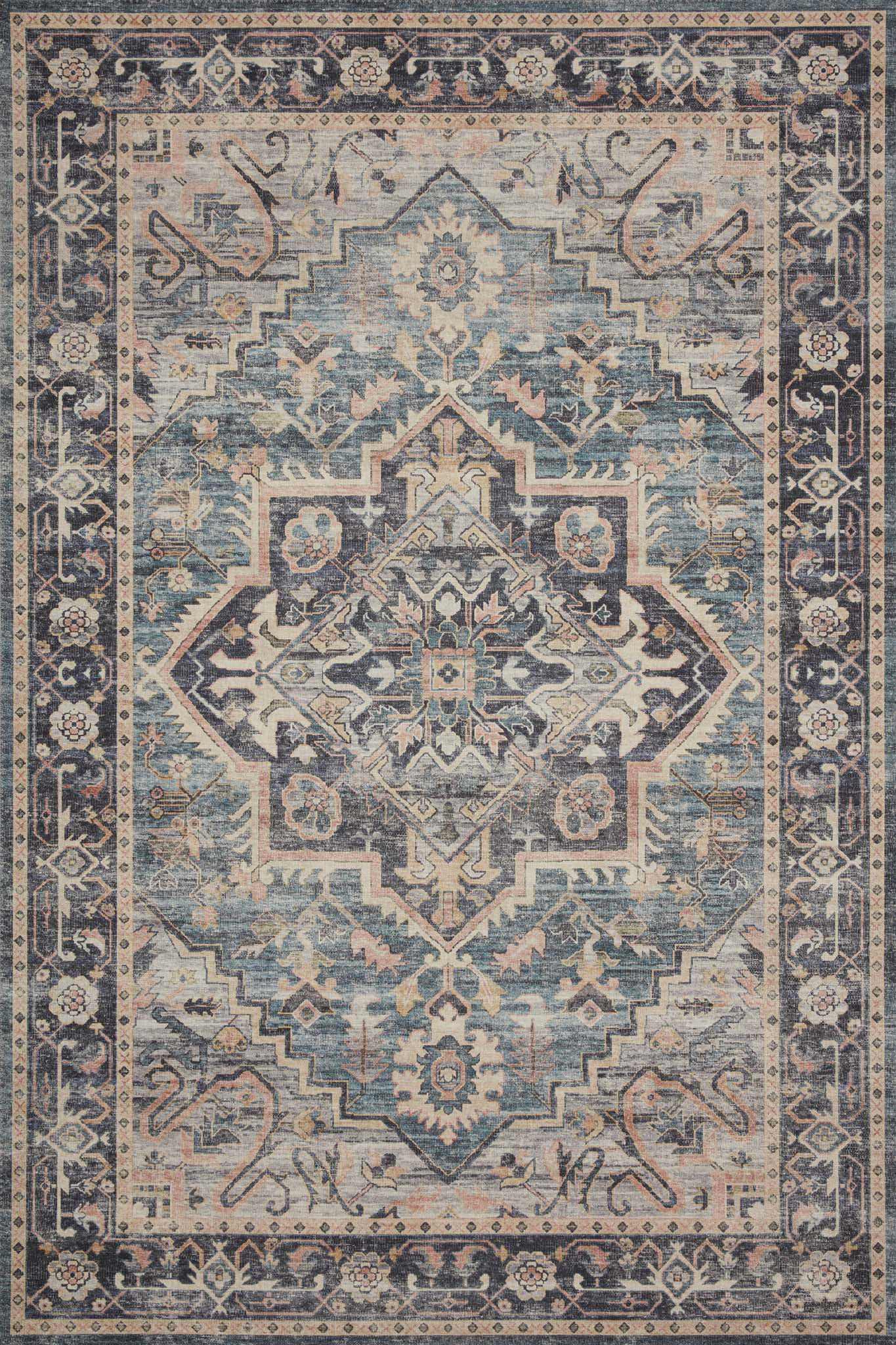 Loloi II Hathaway Printed Oriental Navy / Multi Area Rug | Walmart (US)