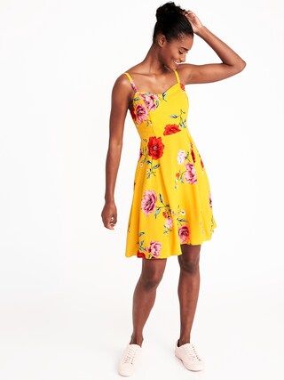 Floral Fit & Flare Cami Dress for Women | Old Navy US