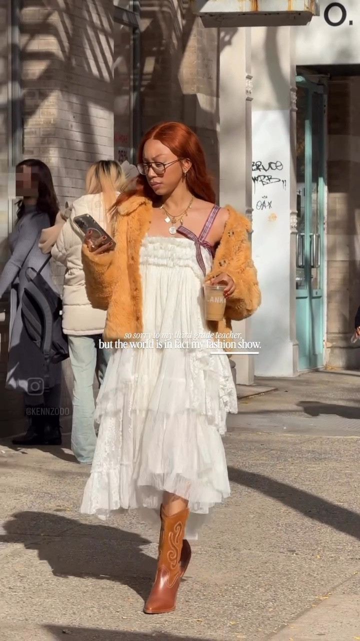& my life is in fact a fashion show (and a beauty salon)! the girls that get it get it💅🏽🤣 

full holiday street style look from FREE PEOPLE’s newest winter drop 
•
Holiday style, free people, boho holiday, #holidaystyles #whatimwearingtoday #nycstreetstyle nyc winter streetstyle cowboy boot winter ootd @freepeople 

#LTKHoliday #LTKootd #LTKTall
