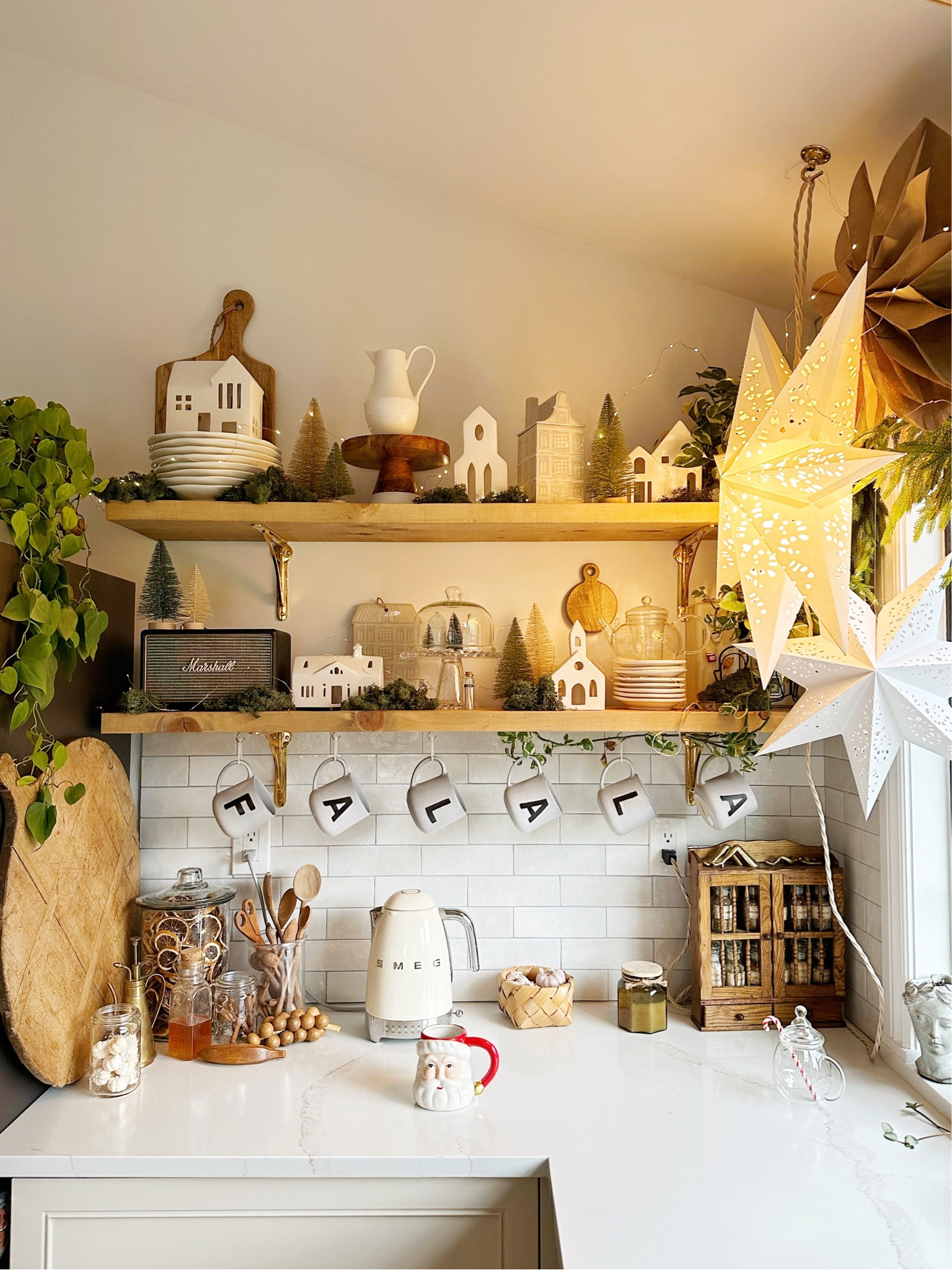 It’s time for my open shelves to have the Christmas makeover! 

Christmas decor. Ceramic houses. Paper stars. Christmas house. Holiday decor  

#LTKSeasonal #LTKHoliday #LTKhome