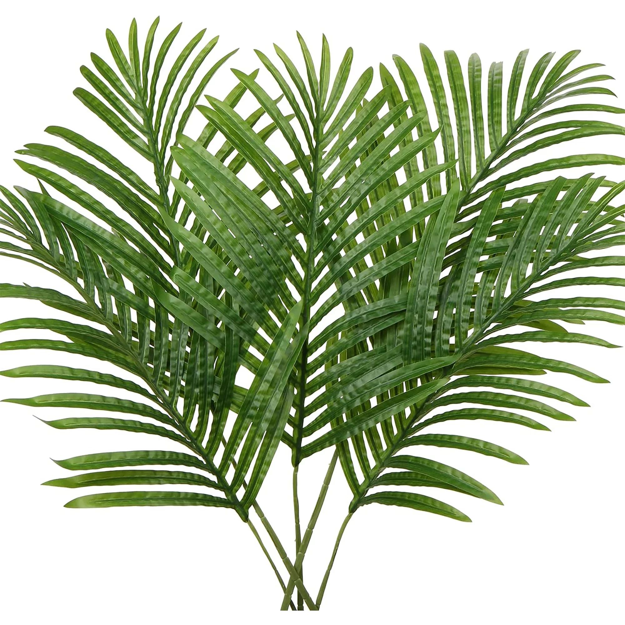 5Pcs Large Artificial Palm Leaves with Stem Palm Tree Leaves for Floral Arrangement Fake Leaves P... | Walmart (US)