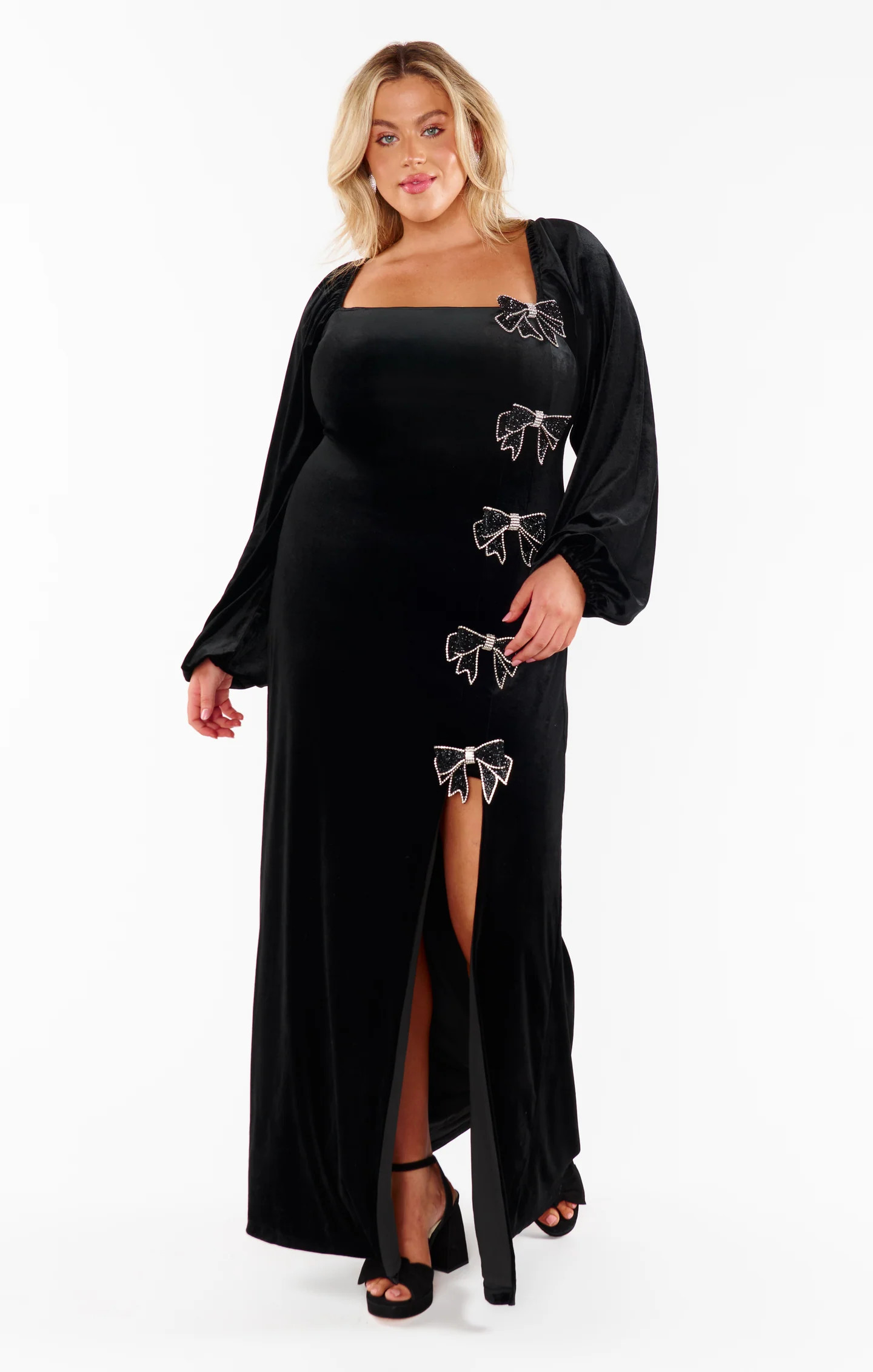 Eloise Dress ~ Velvet with Rhinestone Bows | Show Me Your Mumu