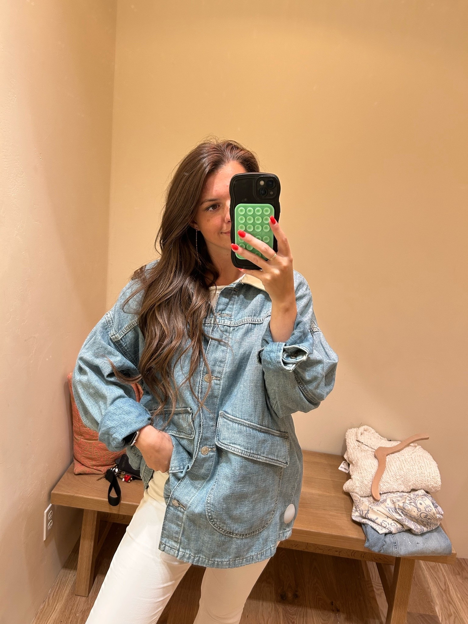 // denim jacket from free people // wearing a small // runs oversized and long //

#LTKootd #LTKSeasonal