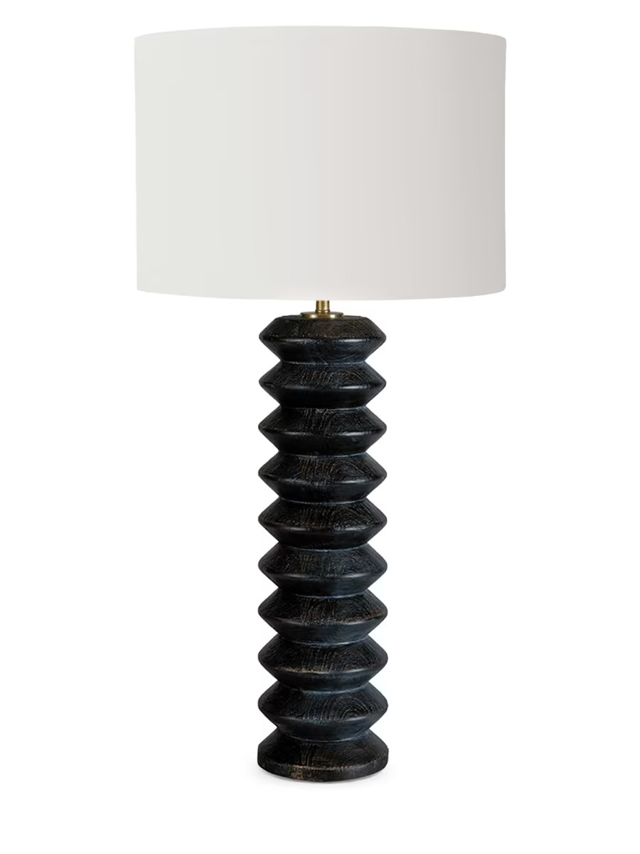Coastal Living Accordion Ebony Wood Table Lamp | Saks Fifth Avenue