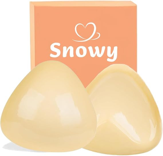 Snowy Sticky Bra Inserts,Reusable and Waterproof Double Sided Push Up Sticky Bra for Women Dresse... | Amazon (US)
