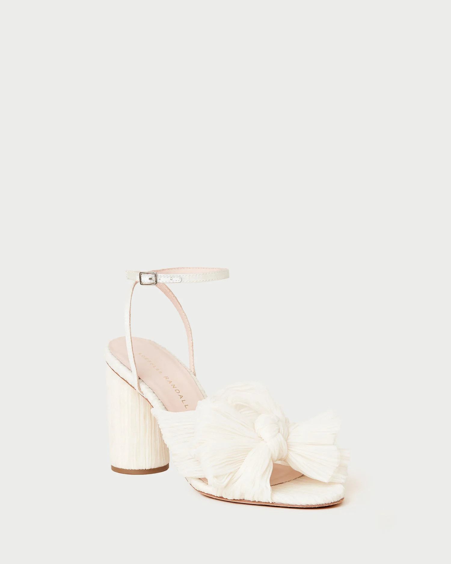 Camellia Pearl Pleated Bow Heel | Loeffler Randall