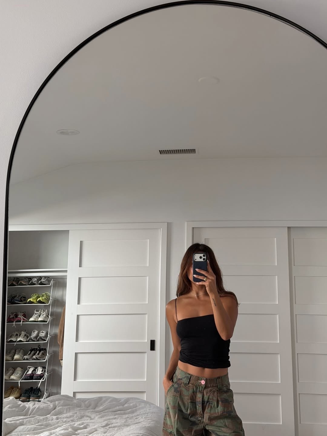 a black tank paired with slouchy camo pants for a simple, put together look!

#LTKgrwm #LTKootd #LTKdayinmylife