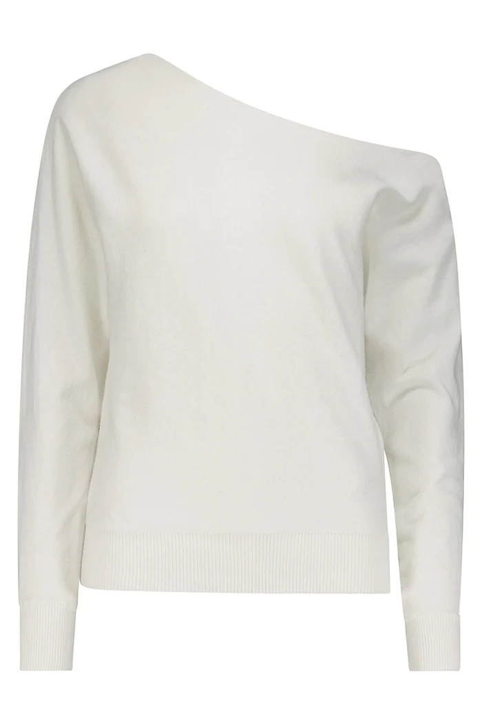 Fine Cotton Cashmere Off the Shoulder Top | Minnie Rose