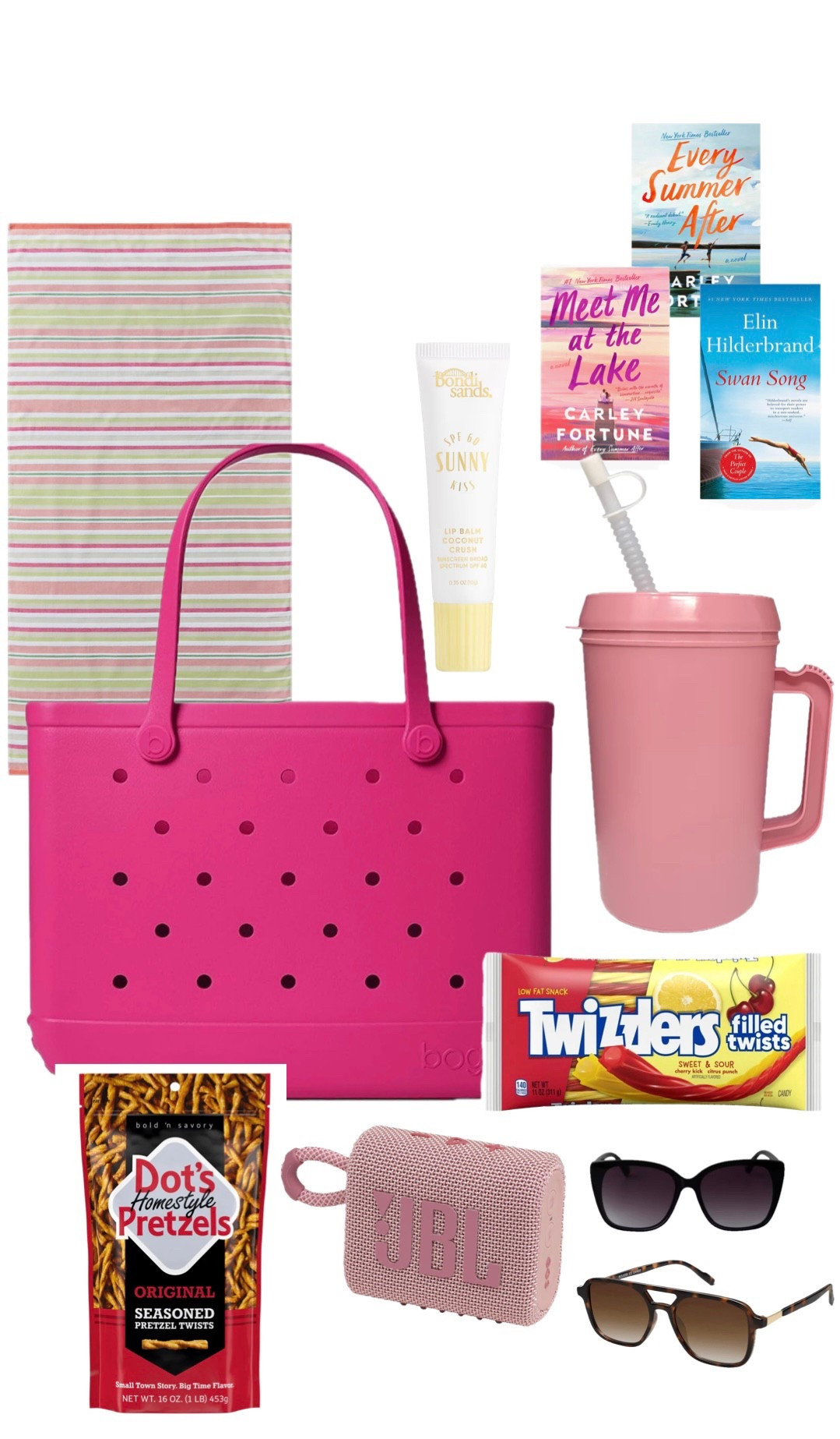 What’s in my beach bag?
Beach bag
Beach essentials 

#LTKSeasonal #LTKSummerEdit #LTKSwim