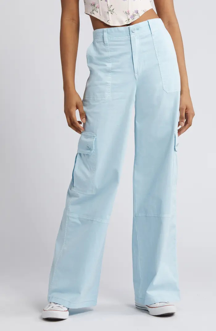 Twill Wide Leg Cargo Pants | Nordstrom