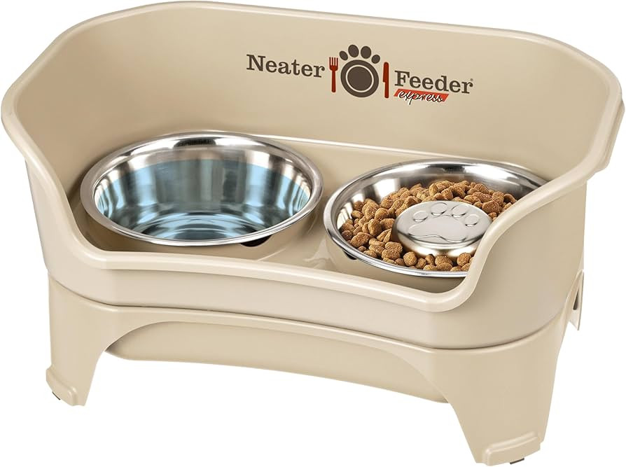 Neater Feeder - Express Model w/Slow Feed Bowl - Mess-Proof Dog Bowls (M/L, Almond) Made in USA ... | Amazon (US)