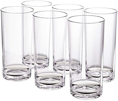 Classic 24-ounce Premium Quality Plastic Tumbler | set of 6 Clear | Amazon (US)