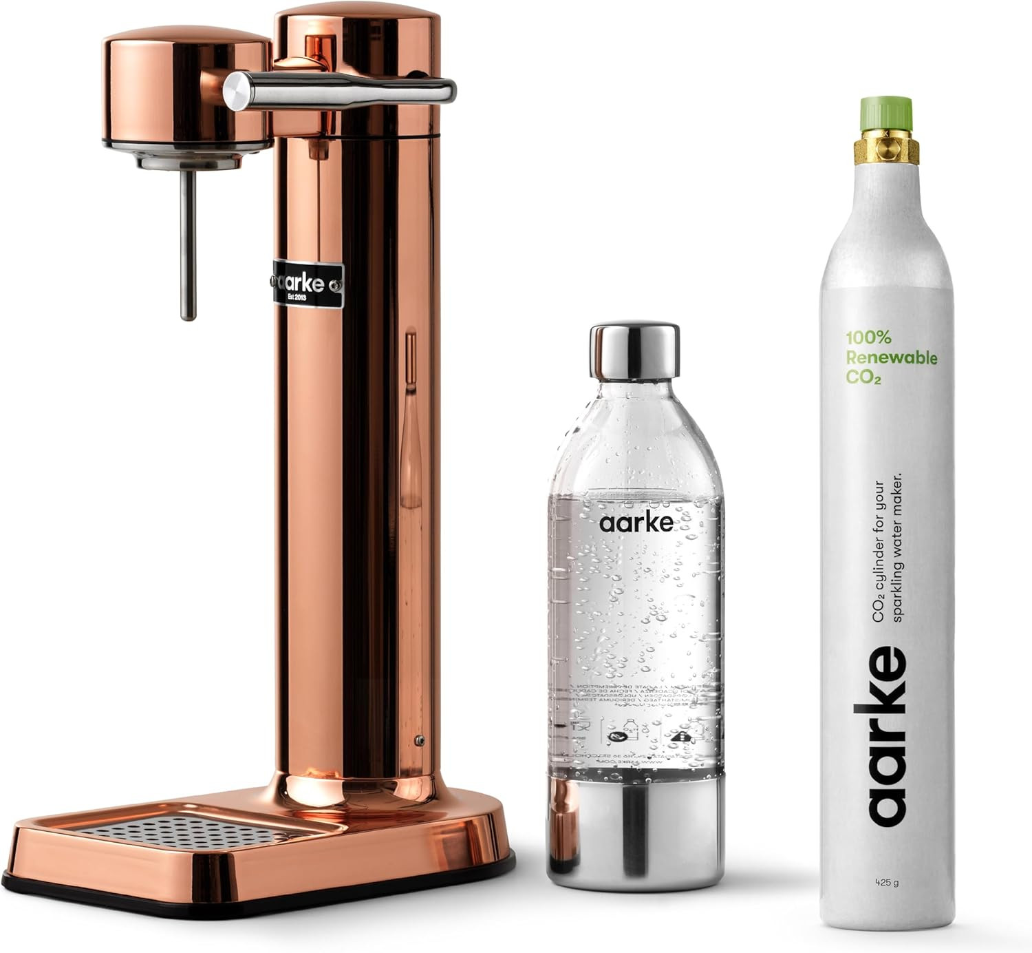 Aarke Carbonator lll with CO2 Cylinder, Sparkling & Carbonation Water Machine, Stainless Steel wi... | Amazon (US)