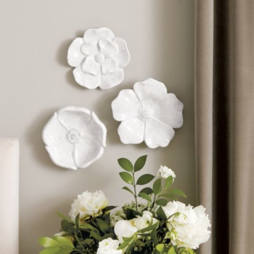 Ceramic Blooms Wall Décor - Set of 3 | Ballard Designs, Inc.