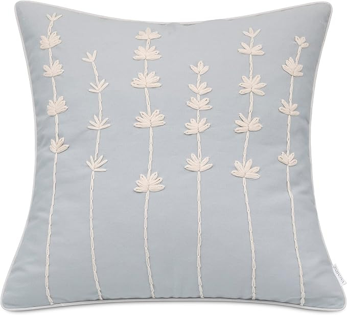VAGMINE Embroidered Square Decorative Accent Throw Pillow Cover - for Master Bedroom, New Home, A... | Amazon (US)