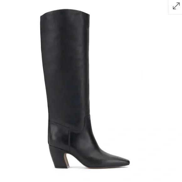 VINCE CAMUTO Cristen Knee High Boot Black Leather size 8.5 EUC | Poshmark