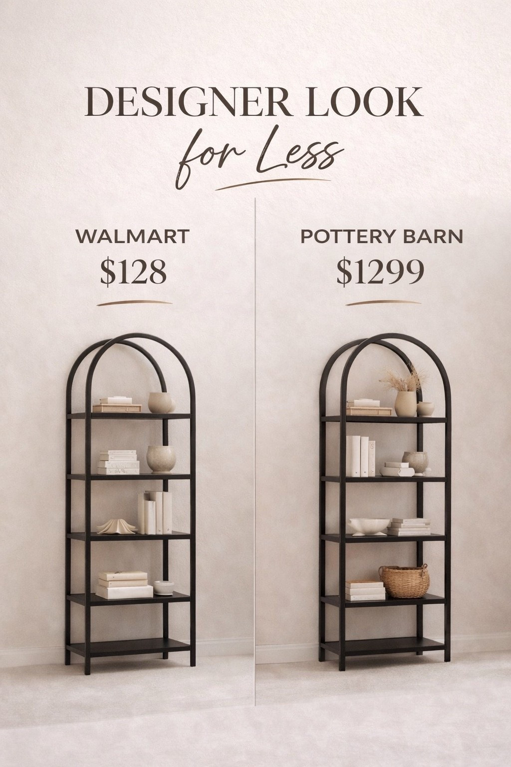 Designer Arch Bookshelf Dupe

Same look, major price difference.

This one has that sleek, curved frame with open shelving that instantly makes a space feel styled and elevated.

Perfect for layering books, decor, and baskets without the designer price tag.

Shop it here

#LTKSaleAlert #LTKHome