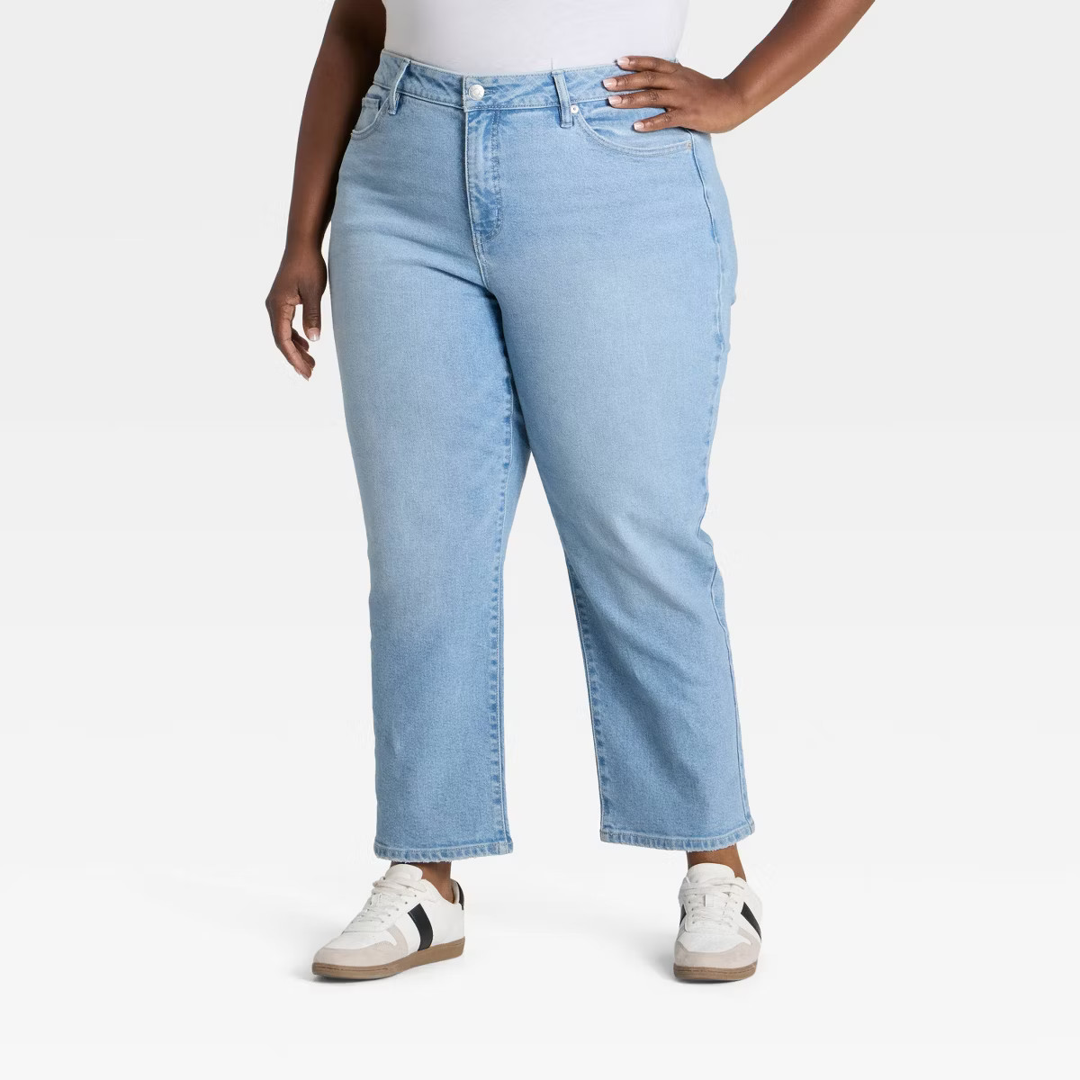 Women's High-Rise Boyfriend Jeans - Ava & Viv™ Medium Wash 22 | Target